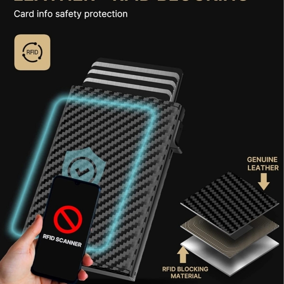 Typecase Mens Wallet Card Holder Leather Smart Wallet, Air Tag, RFID Blocking - Picture 5 of 9